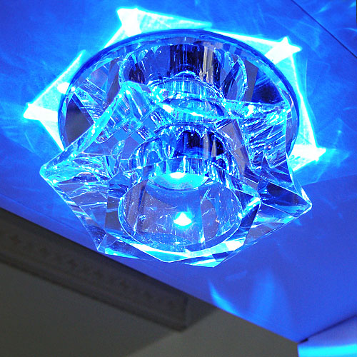 LED 아쿠아 매입 1W (크롬/청색)